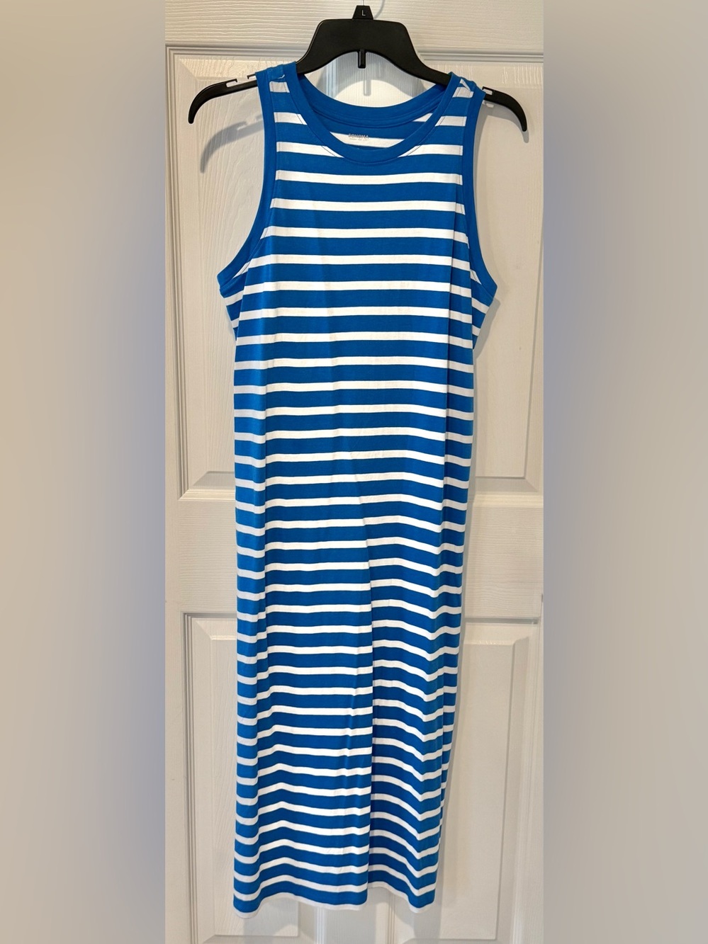 Sonoma Goods For Life NWOT Women's Blue/White Striped Knit Tank Midi Dress S
